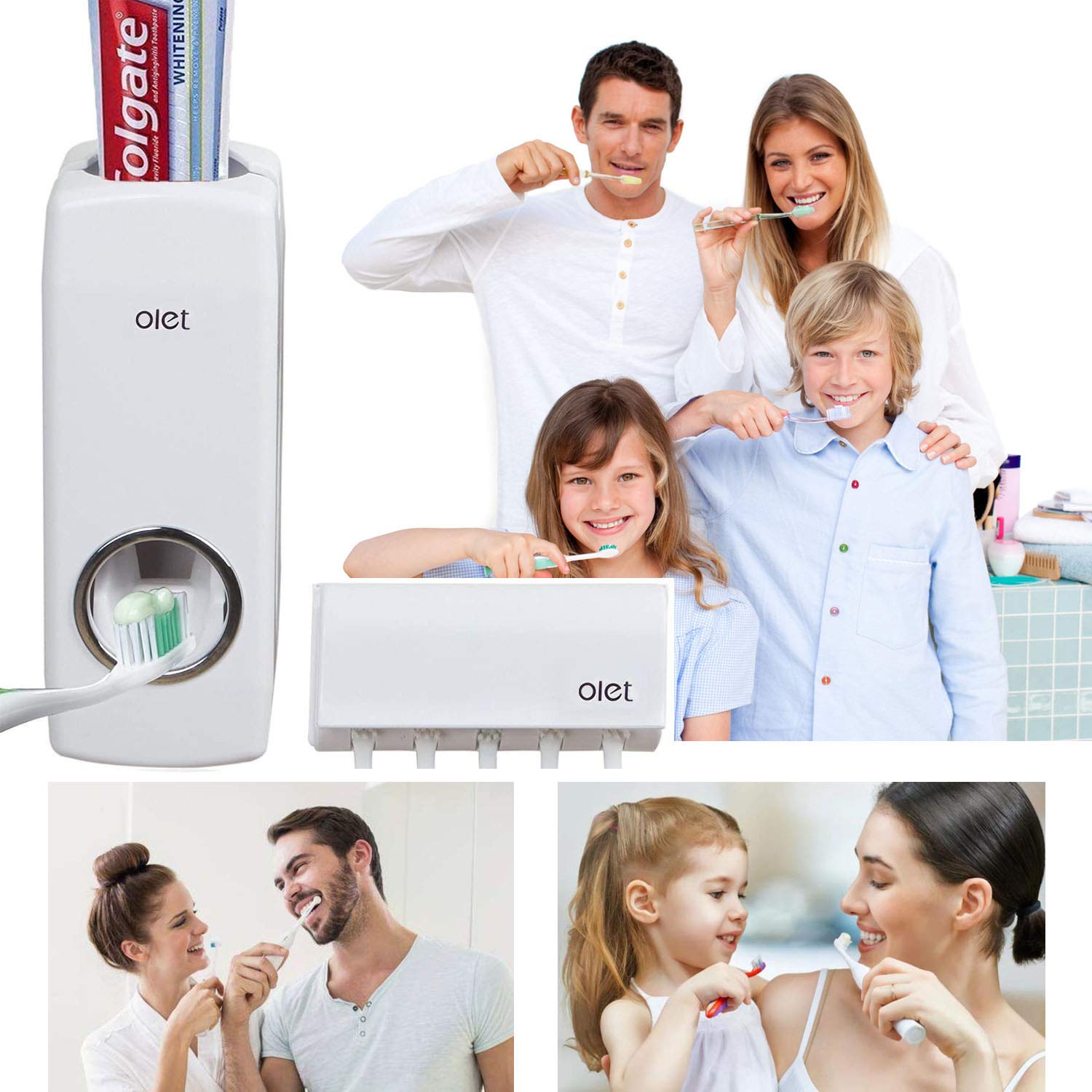 Automatic Toothpaste Dispenser & Holder Set
