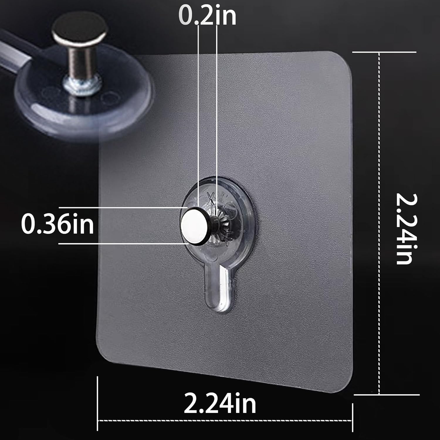 Pack of 4 | Heavy Duty Adhesive Screw Hooks
