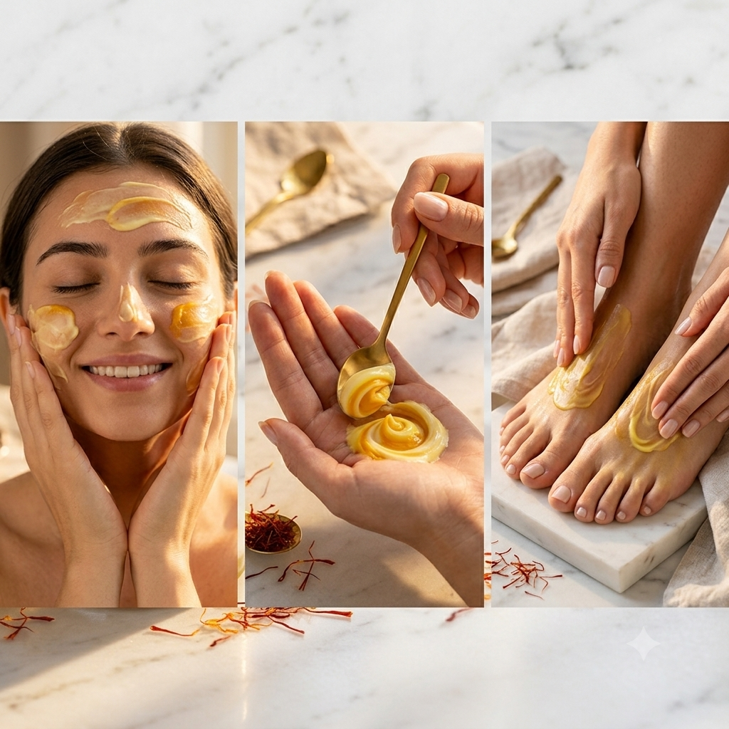 Saffron Brightening Cream for Face, Hands & Feet – Glowing Skin Formula