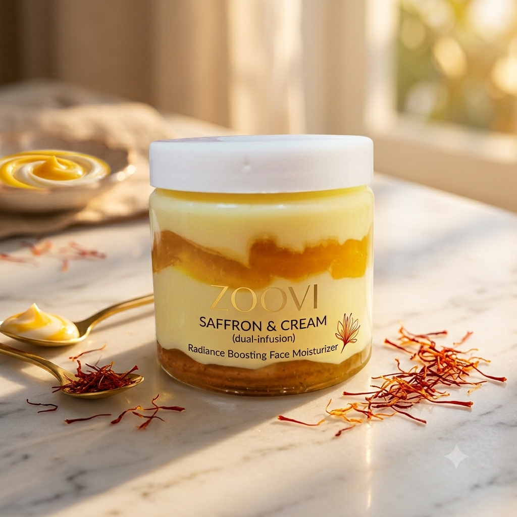 Saffron Brightening Cream for Face, Hands & Feet – Glowing Skin Formula